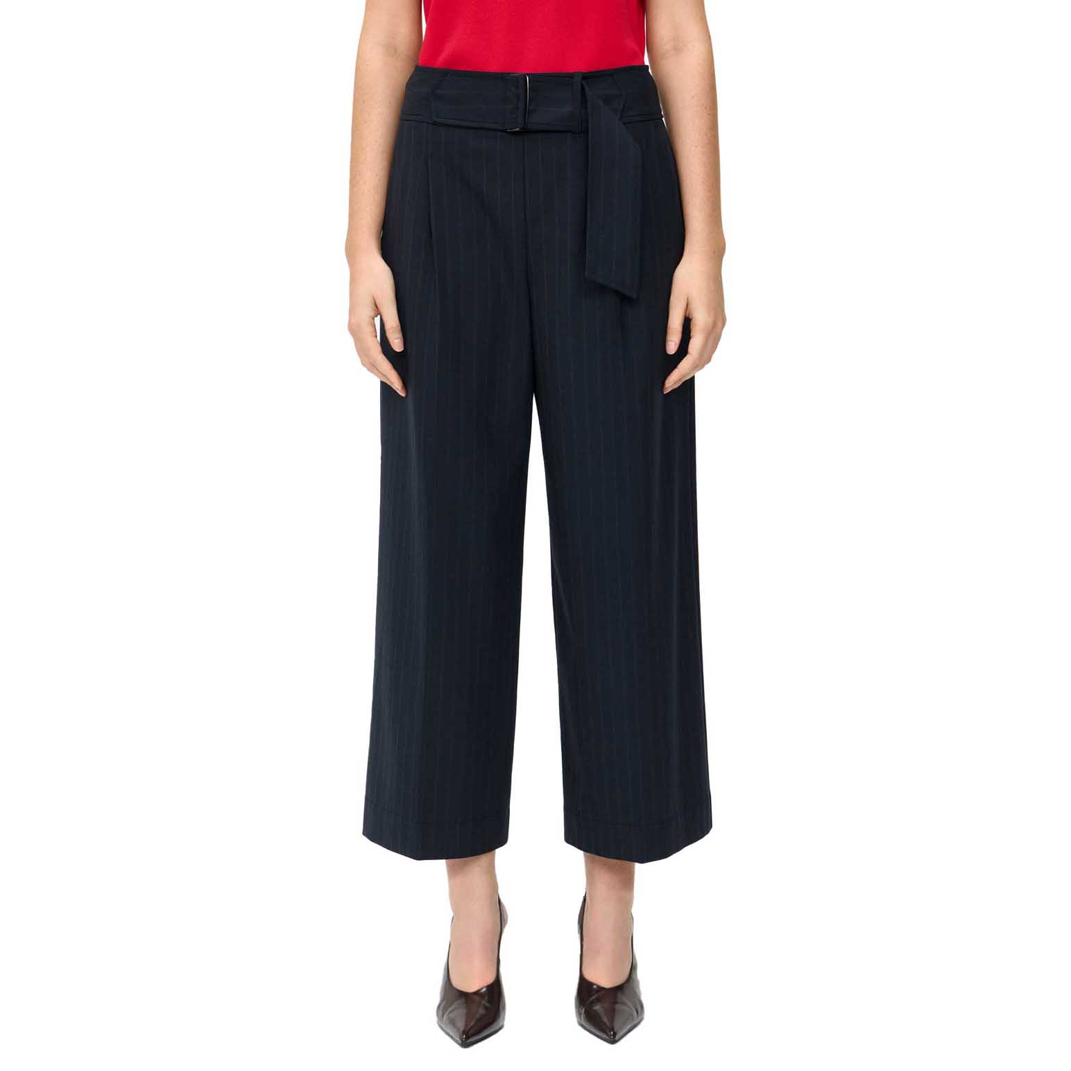 Veronika Maine European Stripe Cropped Pant
